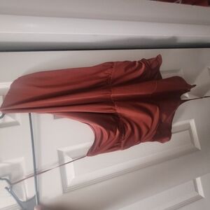 Express Red One Shoulder Sundress